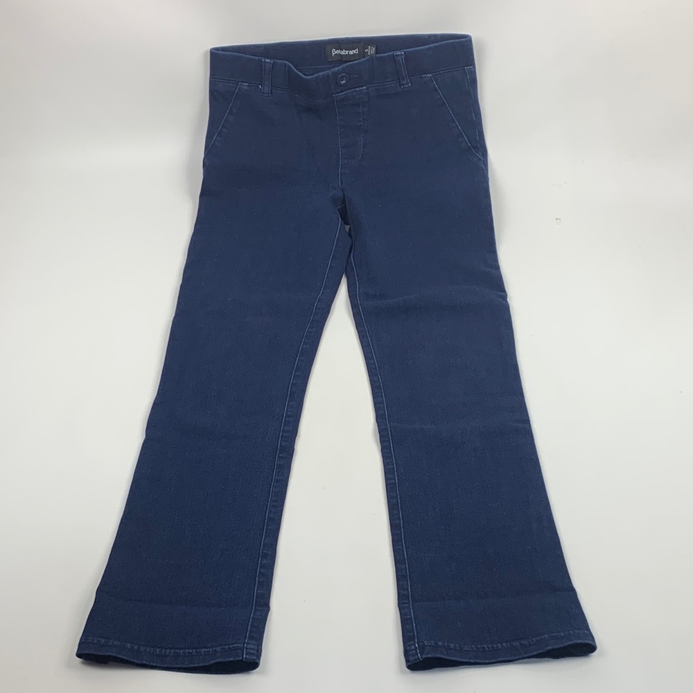 Betabrand Dark wash blue jeans Size Small Petite Flat front pockets stretch NEW